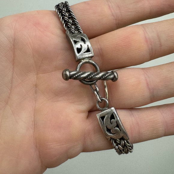 Lois Hill 925 Sterling silver toggle clasp bracelet - Picture 13 of 16